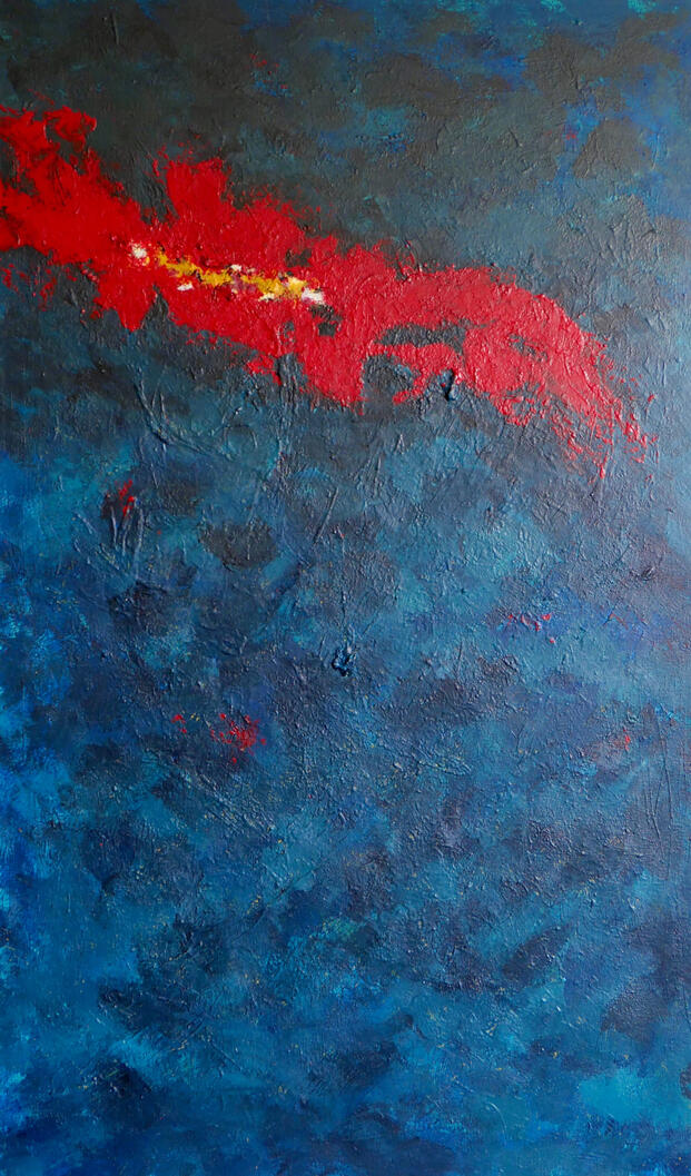 Fireline - Acryl auf Leinwand, 2026, 100 x 60 cm