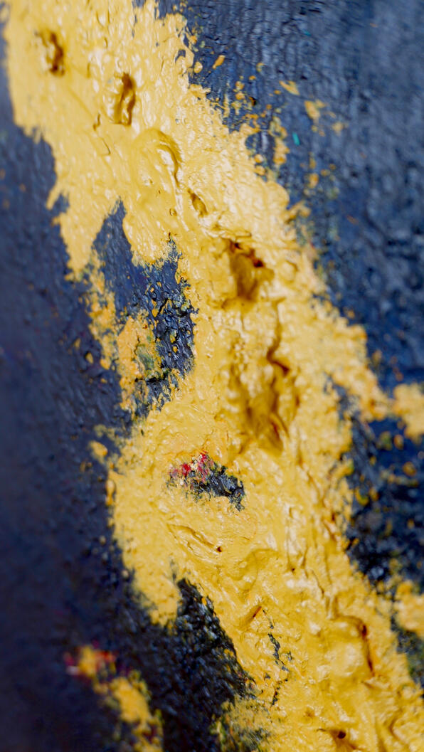 Golden Trace - Acryl auf Leinwand, 2026, 50 x 40 cm